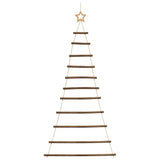 ?Hanging Christmas Tree with Top Star 74x150 cm Natural Branch - Top-Down View