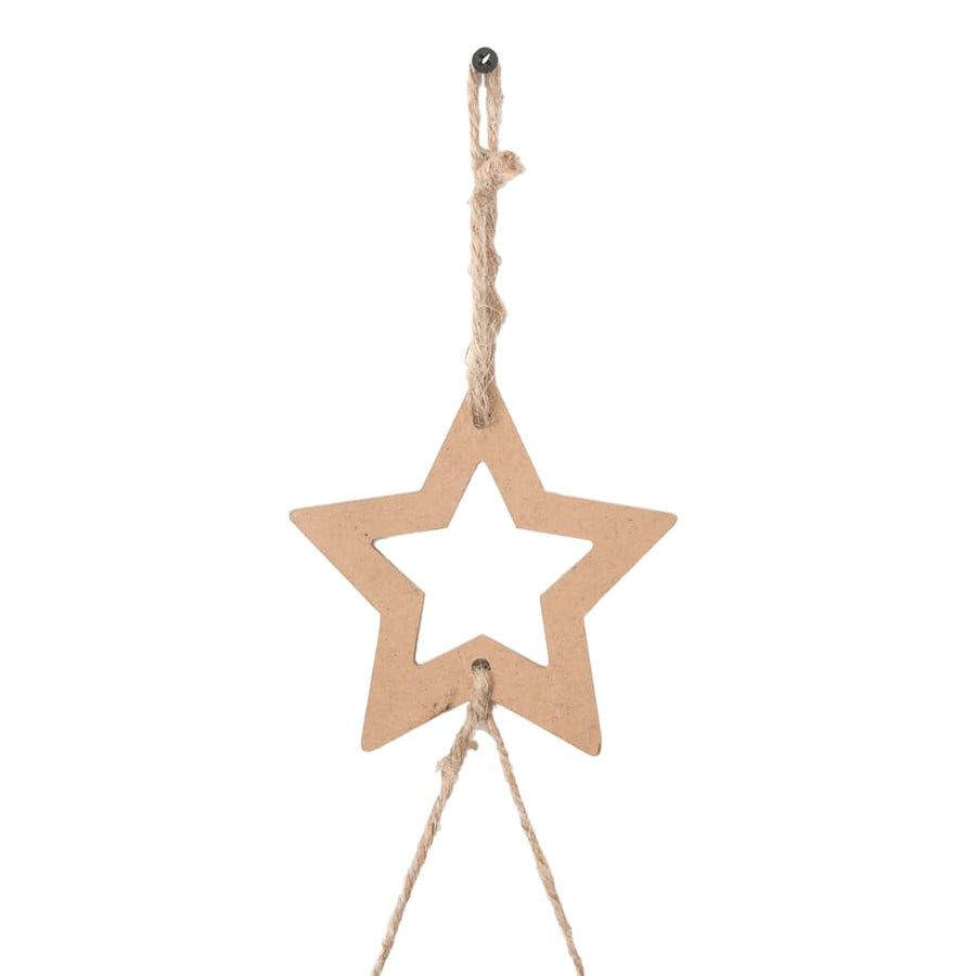 Hanging Christmas Tree with Top Star 74x150 cm Natural Branch