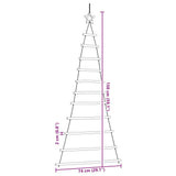 ?Hanging Christmas Tree with Top Star 74x150 cm Natural Branch - Low Angle