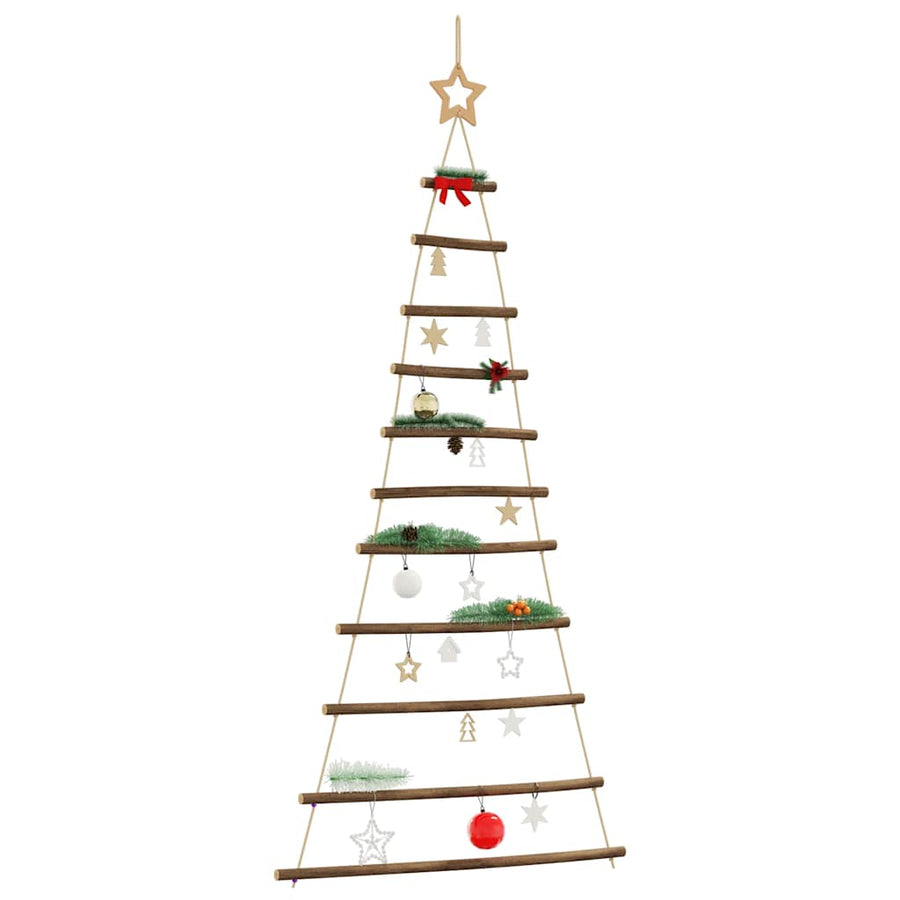 Hanging Christmas Tree with Top Star 74x150 cm Natural Branch