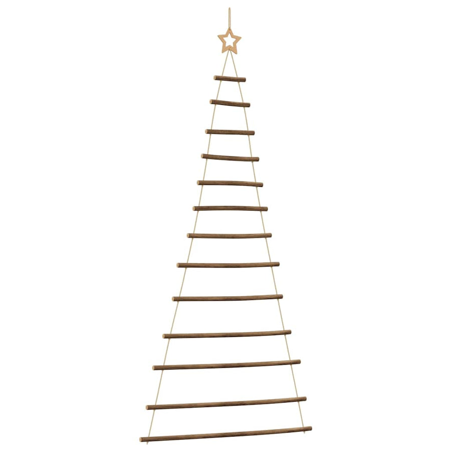 Hanging Christmas Tree with Top Star 86x180 cm Natural Branch