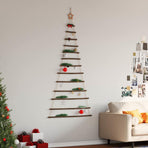 Hanging Christmas Tree with Top Star 86x180 cm Natural Branch