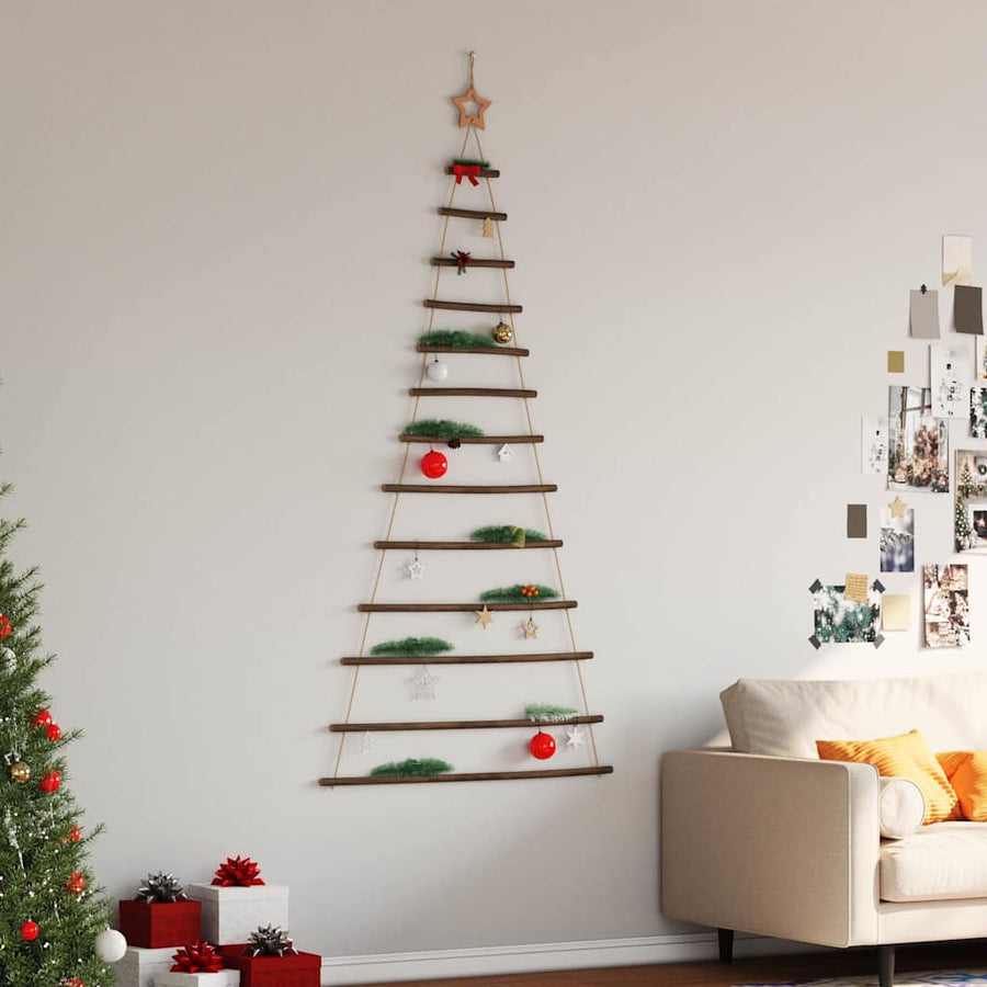 Hanging Christmas Tree with Top Star 86x180 cm Natural Branch