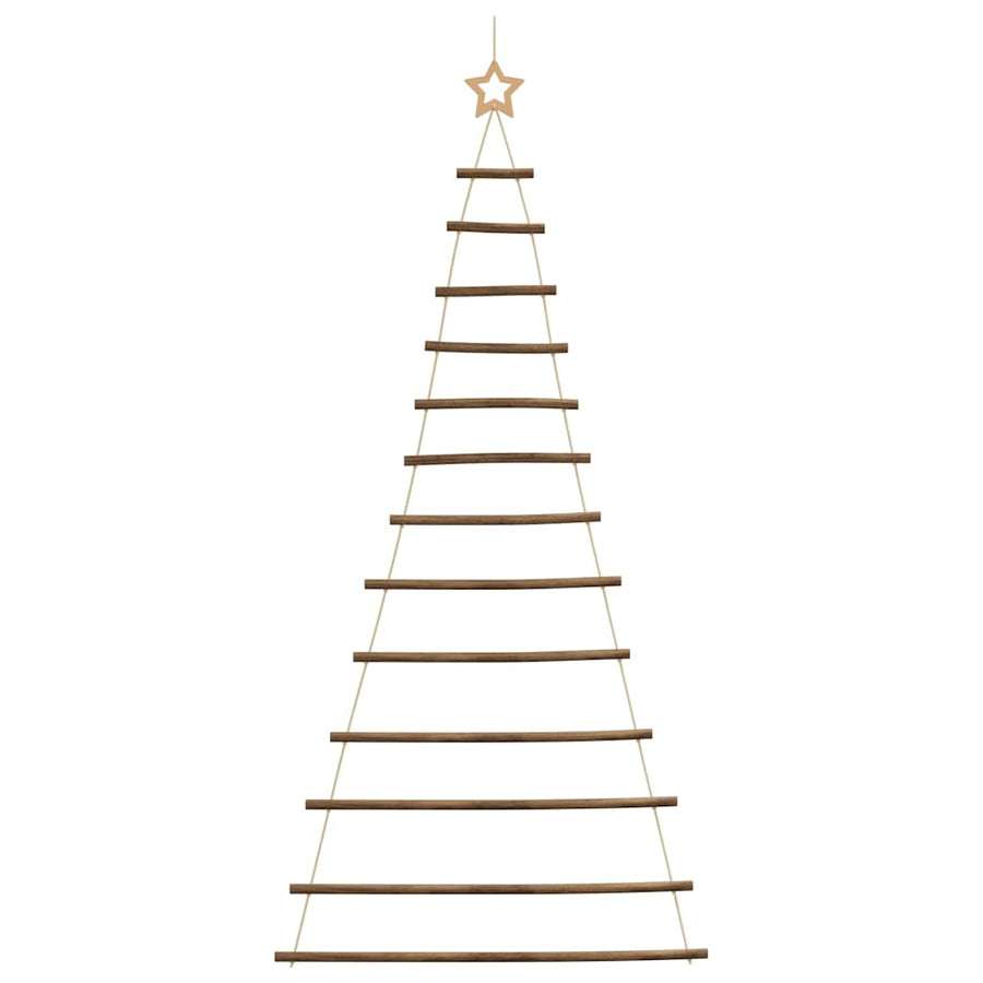 Hanging Christmas Tree with Top Star 86x180 cm Natural Branch