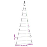 ?Hanging Christmas Tree with Top Star 86x180 cm Natural Branch - Low Angle