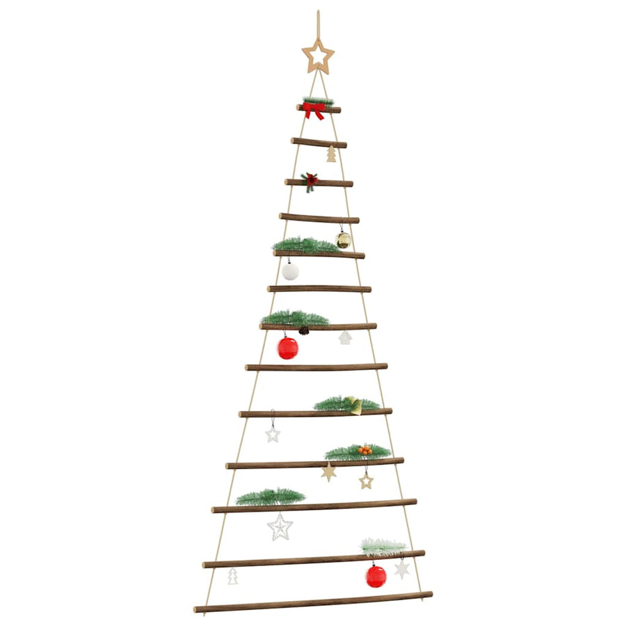 Hanging Christmas Tree with Top Star 86x180 cm Natural Branch