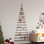 Hanging Christmas Tree with Top Star 100x210 cm Natural Branch