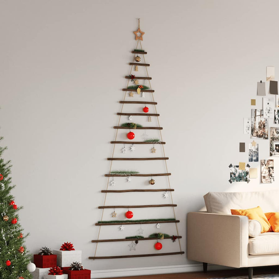 Hanging Christmas Tree with Top Star 100x210 cm Natural Branch