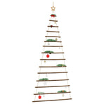 Hanging Christmas Tree with Top Star 100x210 cm Natural Branch