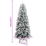 Artificial Christmas Tree 300 LEDs and Flocked Snow 210 cm