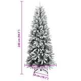 Artificial Christmas Tree 300 LEDs and Flocked Snow 240 cm - Extra Image