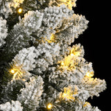 Artificial Christmas Tree 150 LEDs and Flocked Snow 150 cm - Close-Up Angle