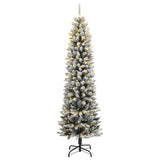 Artificial Christmas Tree 300 LEDs and Flocked Snow 180 cm - Front View