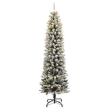 Artificial Christmas Tree 300 LEDs and Flocked Snow 210 cm - Front View