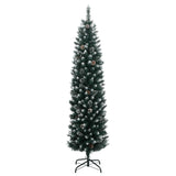 Artificial Slim Christmas Tree 150 LEDs 120 cm - Front View