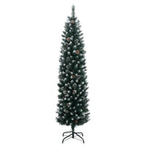 Artificial Slim Christmas Tree 150 LEDs 150 cm - Front View