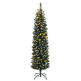 Artificial Slim Christmas Tree 150 LEDs 150 cm - Side View