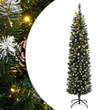 Artificial Slim Christmas Tree 300 LEDs 180 cm