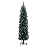 Artificial Slim Christmas Tree 300 LEDs 180 cm - Front View