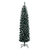 Artificial Slim Christmas Tree 300 LEDs 240 cm - Front View