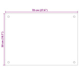 Kitchen Backsplashes 2 pcs Transparent 70x50 cm Tempered Glass
