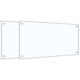 Kitchen Backsplashes 2 pcs Transparent 80x40 cm Tempered Glass