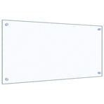 Kitchen Backsplashes 2 pcs Transparent 80x40 cm Tempered Glass