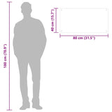 Kitchen Backsplashes 2 pcs Transparent 80x40 cm Tempered Glass - Extra Image