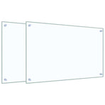 Kitchen Backsplashes 2 pcs Transparent 80x50 cm Tempered Glass