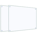 Kitchen Backsplashes 2 pcs Transparent 80x60 cm Tempered Glass