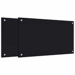 Kitchen Backsplashes 2 pcs Black 70x40 cm Tempered Glass