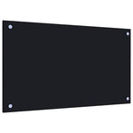 Kitchen Backsplashes 2 pcs Black 70x40 cm Tempered Glass