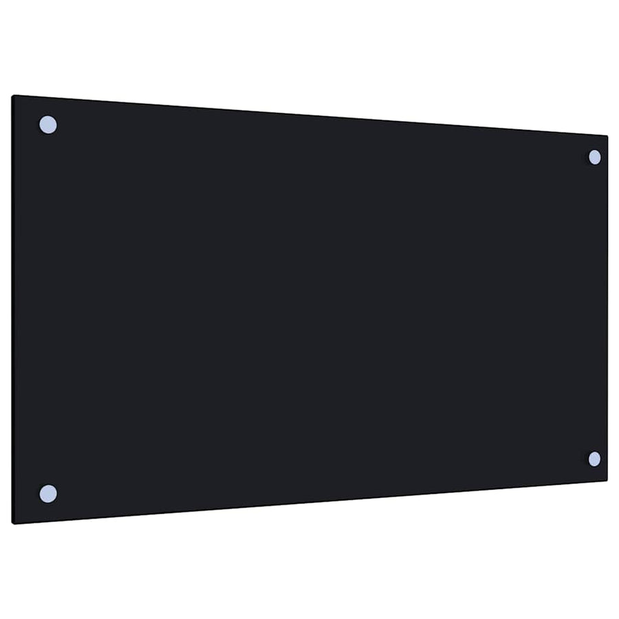 Kitchen Backsplashes 2 pcs Black 70x40 cm Tempered Glass