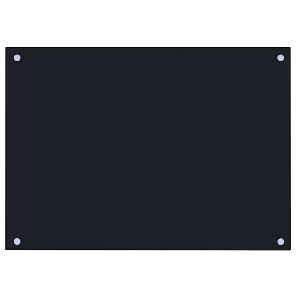 Kitchen Backsplashes 2 pcs Black 70x50 cm Tempered Glass