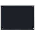Kitchen Backsplashes 2 pcs Black 70x50 cm Tempered Glass