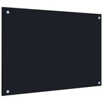 Kitchen Backsplashes 2 pcs Black 70x50 cm Tempered Glass
