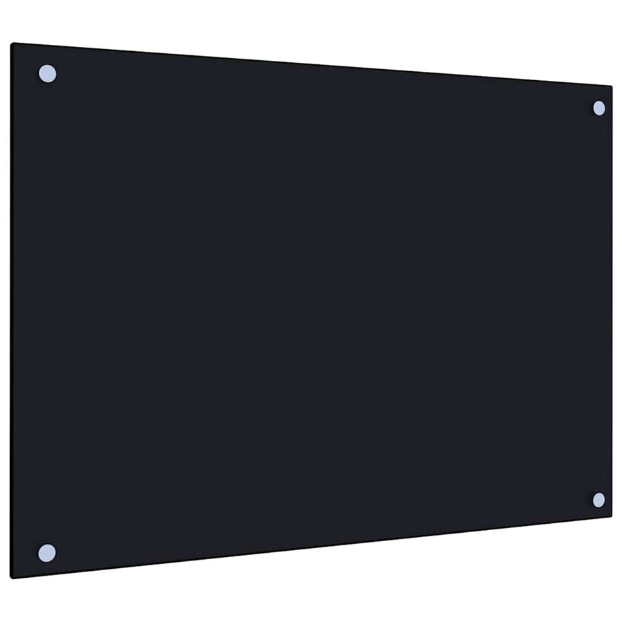 Kitchen Backsplashes 2 pcs Black 70x50 cm Tempered Glass