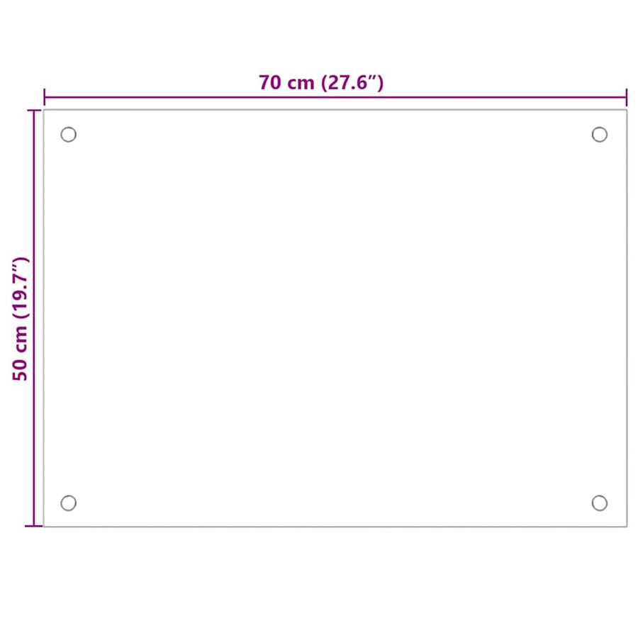 Kitchen Backsplashes 2 pcs Black 70x50 cm Tempered Glass