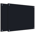 Kitchen Backsplashes 2 pcs Black 70x60 cm Tempered Glass