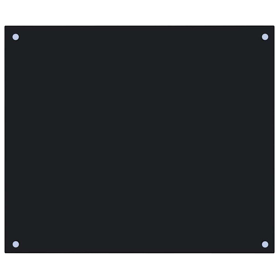 Kitchen Backsplashes 2 pcs Black 70x60 cm Tempered Glass