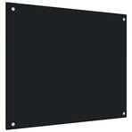 Kitchen Backsplashes 2 pcs Black 70x60 cm Tempered Glass