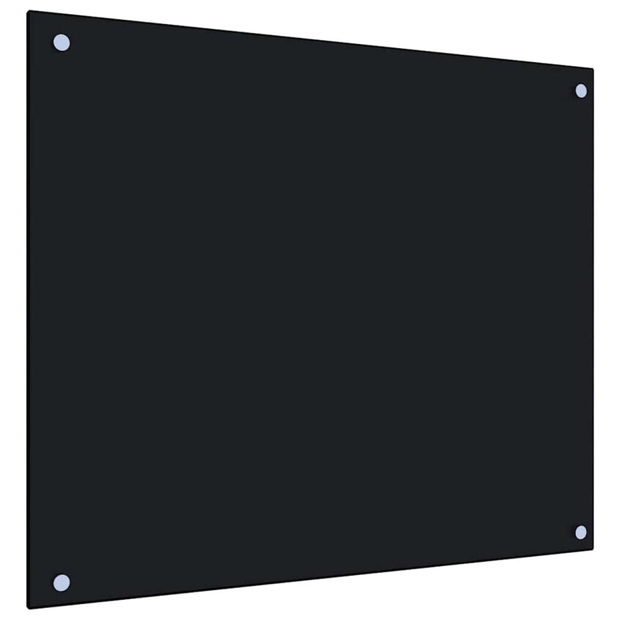 Kitchen Backsplashes 2 pcs Black 70x60 cm Tempered Glass