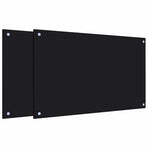 Kitchen Backsplashes 2 pcs Black 80x50 cm Tempered Glass