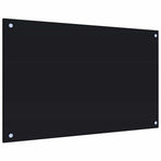 Kitchen Backsplashes 2 pcs Black 80x50 cm Tempered Glass