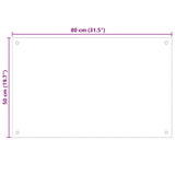 Kitchen Backsplashes 2 pcs Black 80x50 cm Tempered Glass - Extra Image