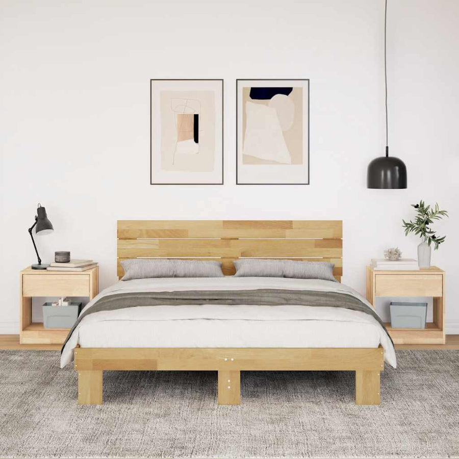 Bed Frame with Headboard without Mattress 135x190 cm