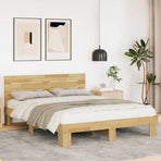 Bed Frame with Headboard without Mattress 135x190 cm