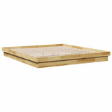 Bed Frame without Mattress 180x200 cm Solid Wood Oak - Side View