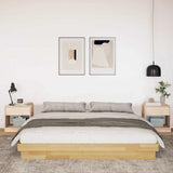 Bed Frame without Mattress 180x200 cm Solid Wood Oak - Top-Down View