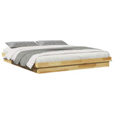 Bed Frame without Mattress 180x200 cm Solid Wood Oak - 45-Degree Angle